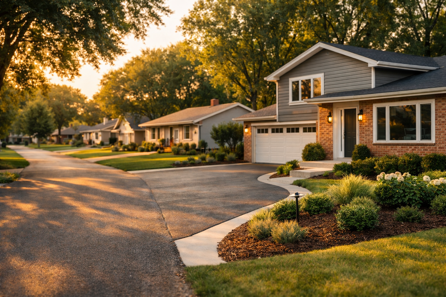 Suburban neighborhood in Chicago's western suburbs